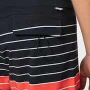 Retro Bloom 20 Boardshort - Black Hawai/Stripe