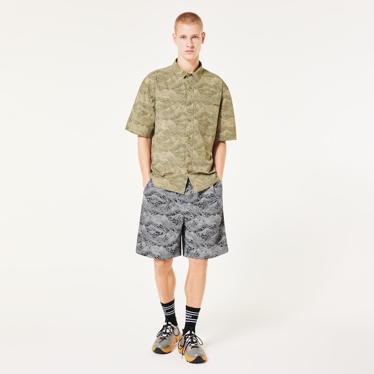 Outdoor Printed Short - Aop Mountain Black Cement