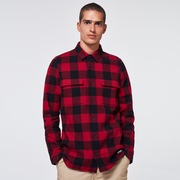 Podium Long Sleeve Flannel - Sundried Tomato