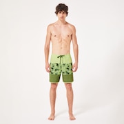 Session Rc 19" Boardshort - 3D Flower Light Green