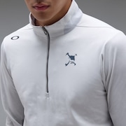 Skull Embossed LS Mock Shirt 2.0 - Nickel