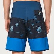 Tropics St 19"Rc Boardshort - Palms Stripe Blue