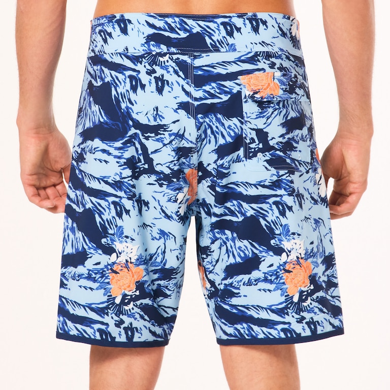 Palm Florals Rc 19” Boardshort - Tiger Flowers Camo Blue