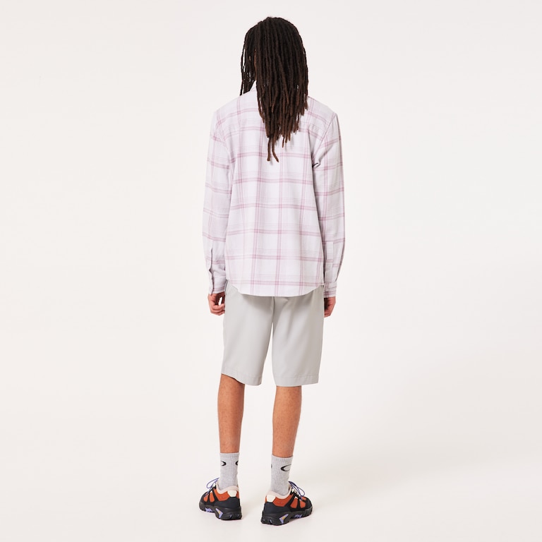 Podium Plaid Ls Flannel - Lunar Rock/Toadstool Check