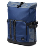 Utility Rolled Up Backpack - Dark Blue Reflective