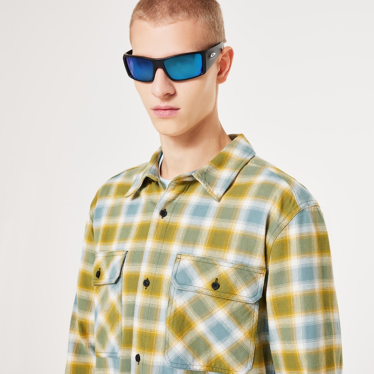 90s Plaid LS Shirt - Pacific/Mist/Sulfid Check