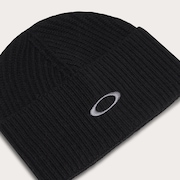 Ellipse Ribbed Beanie - Blackout