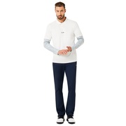 Polo Shirt Long Sleeve Printed Sleeve - Arctic White