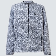 Hillside Sherpa Fz Fleece - White Crackle Print