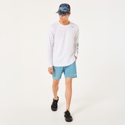 Slant Logo Print L/S Tee 12.0 - White