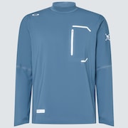 Skull Synchronism Ls Mock Shirt 2.0 - Dark Aqua