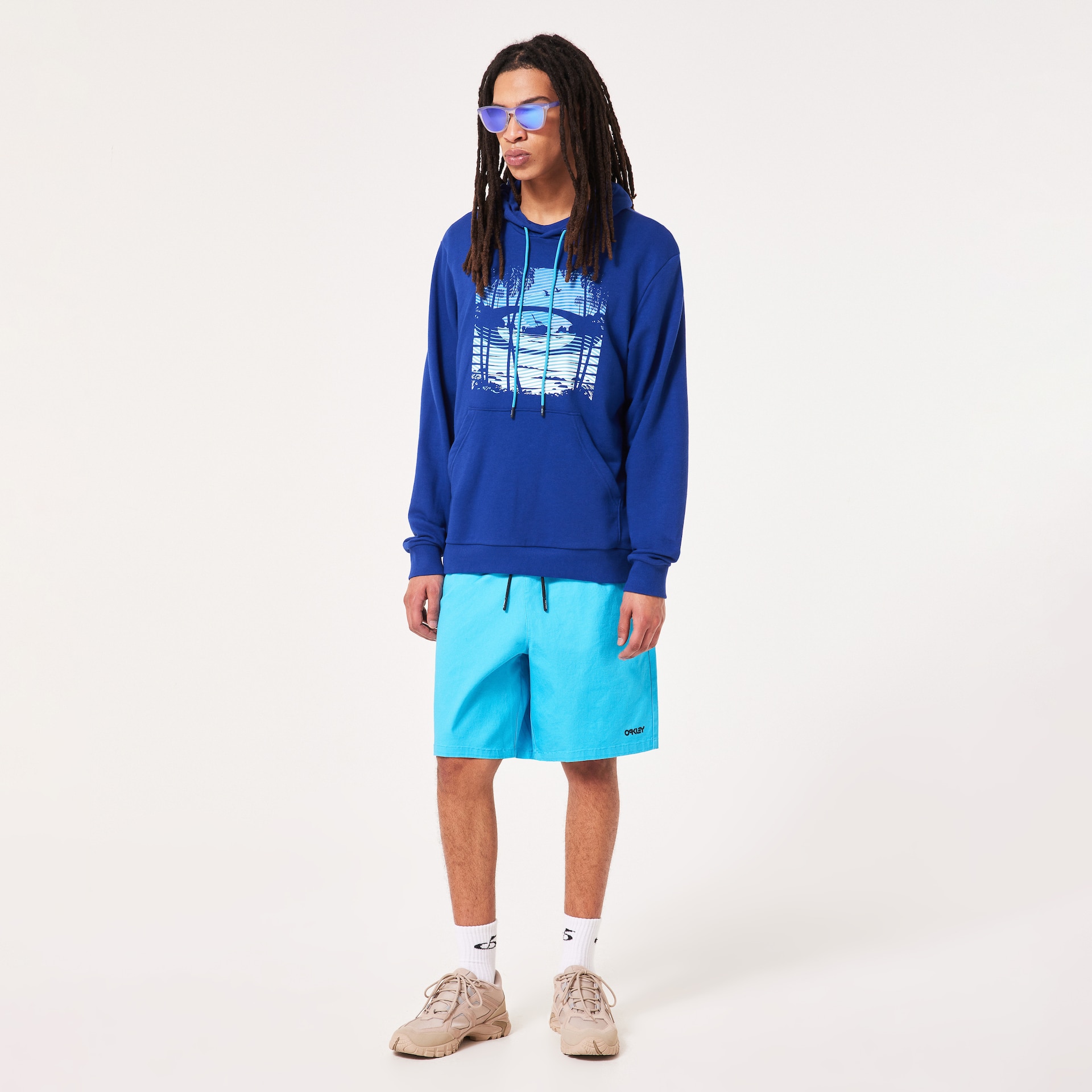 Oakley Golden Hour Bark Po Hoodie in Crystal Blue | Oakley® US
