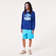 Golden Hour Bark Po Hoodie - Crystal Blue
