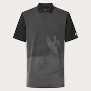Jacquard Printed Polo - Blackout
