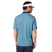 Bomber Collar Piquet Polo - Alien Blue