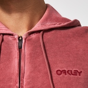 Overdyed Topo Fz Hoodie - Iron Red
