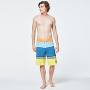 Striped 1975 Boardshort 21 - Blue Yellow Color Block