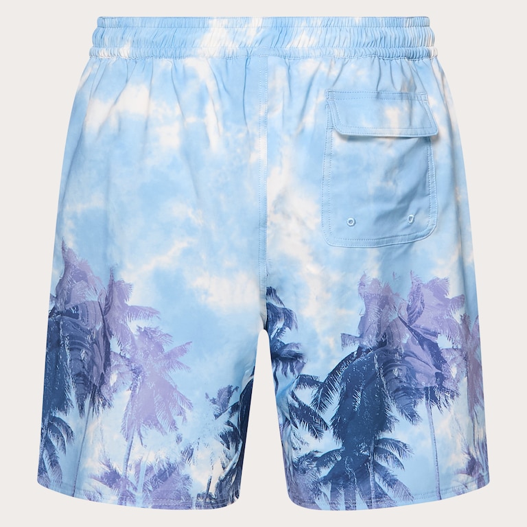 Canary Palms Rc 18" Beachshort - Palms Clouds Light Blue
