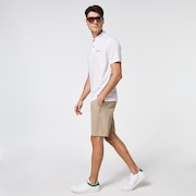 Contender Stripe Polo - White