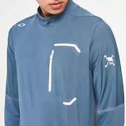 Skull Synchronism Ls Mock Shirt 2.0 - Dark Aqua
