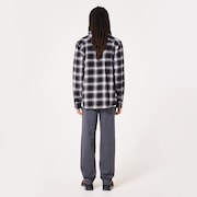 90s Plaid LS Shirt - Grey/Black Check