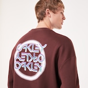 Mtl Ringed B1B Crew Sweatshirt - Grenache