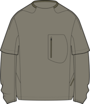 Latitude Flight Convert Shell Tee - Boulder Green