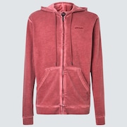 Overdyed Topo Fz Hoodie - Iron Red