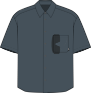 Poplin SS Shirt - Dark Slate