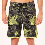 Palm Florals Rc 19” Boardshort - Tiger Flowers Camo Green