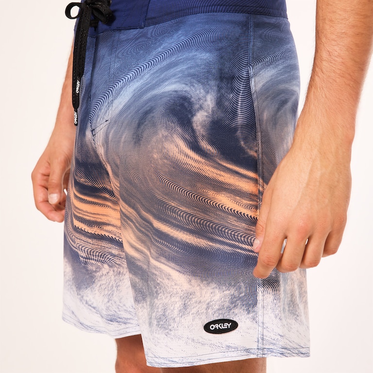 Cosmic Tides 18" Boardshort - Gradient Swirl Blue/Orange