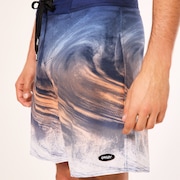 Cosmic Tides 18" Boardshort - Gradient Swirl Blue/Orange