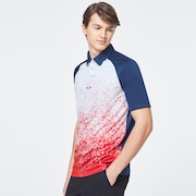 Pop Spray Short Sleeve Polo - High Risk Red