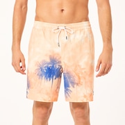 Canary Palms Rc 18" Beachshort - Palms Clouds Orange