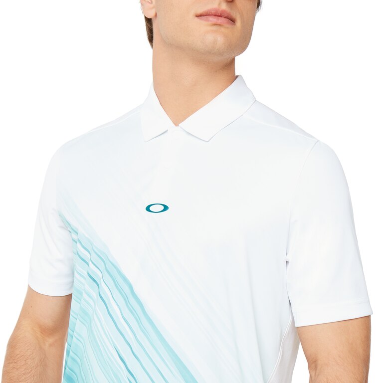 Exploded Ellipse Golf Polo Short Sleeve - White