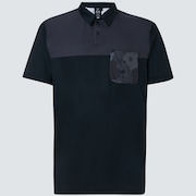 Camo Evo Pocket Short Sleeve Polo Shirt - Blackout