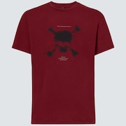 Blurred Scatter Skull Tee - Iron Red