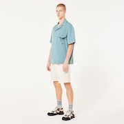 Cuban Collar SS Shirt - Pacific