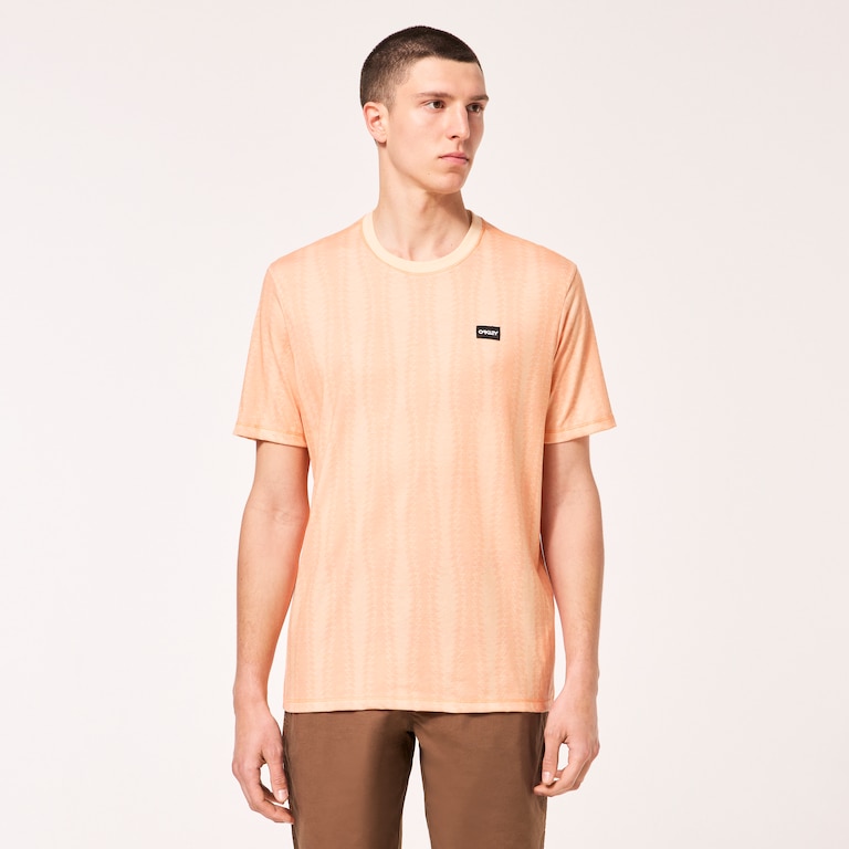 Vertical Sets Tee - Orange Zig-Zag Print