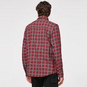 Podium Plaid Ls Flannel - Red/Black Check