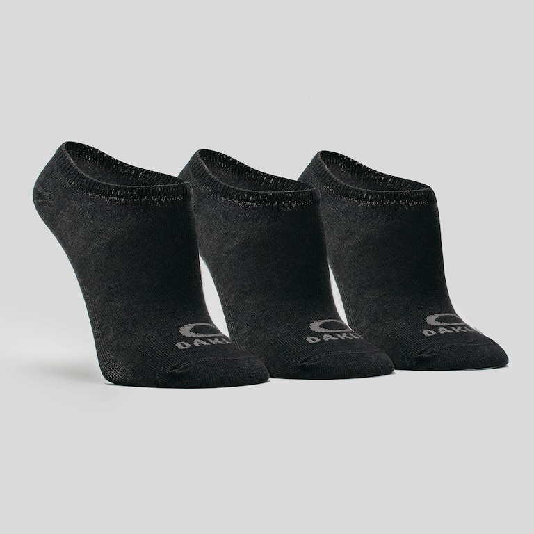 Meia Oakley Essential No Show - 3 Pares - Blackout