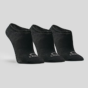 Meia Oakley Essential No Show - 3 Pares - Blackout