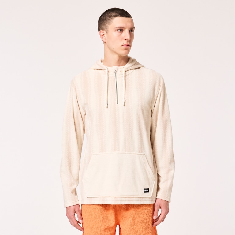 Dawny 1/4 Zip Hoodie - Humus Zig-Zag Print