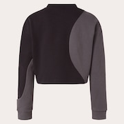 W Pursuit Cruise Crop Sweatshirt - Blackout/Uniform Gray