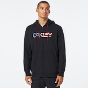Teddy Full Zip Hoodie - Black/American Flag