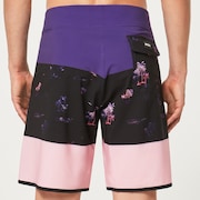 Tropics St 19"Rc Boardshort - Palms Stripe Black