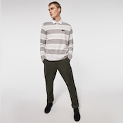 Drop Kick Rugby Polo - Stone Gray Stripes