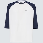Relax Raglan 3/4 Tee - White/Blue