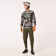 Ride Free LS Jersey - Green Stripe/Grip Camo