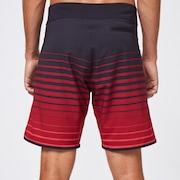 Shades 19 Boardshort - Black/Red Stripes